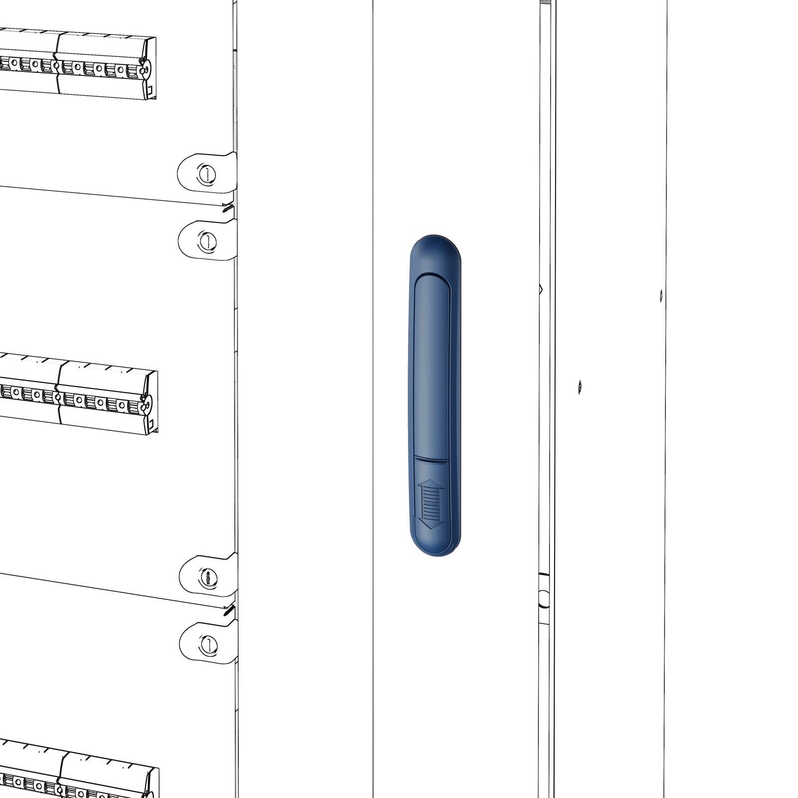 CERRADURA DE RECAMBIO - QDX 630 L - PARA PUERTAS DE CRISTAL Y CIEGAS