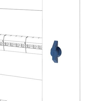 CERRADURA DE RECAMBIO - CUADRO DE DISTRIBUCIÓN DE MONTAJE EN PARED - QDX 630 H - PARA PUERTA DE CRISTAL/CIEGA