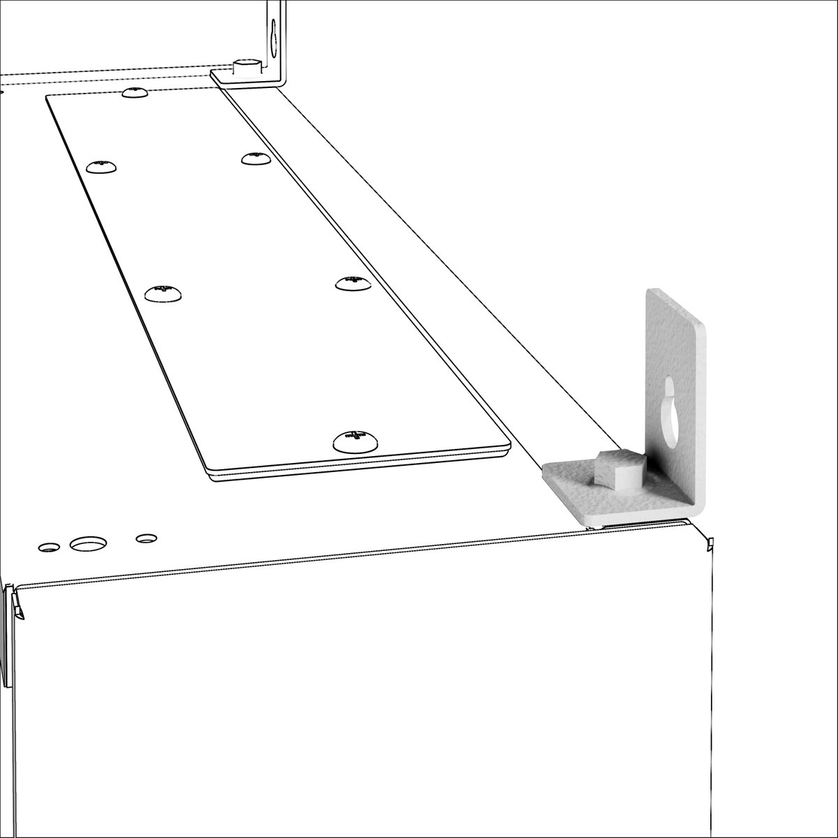 SOPORTE DE FIJACIÓN DE PARED DE RECAMBIO - QDX 630 L - PARA CUADROS DE DISTRIBUCIÓN DE MONTAJE EN PARED