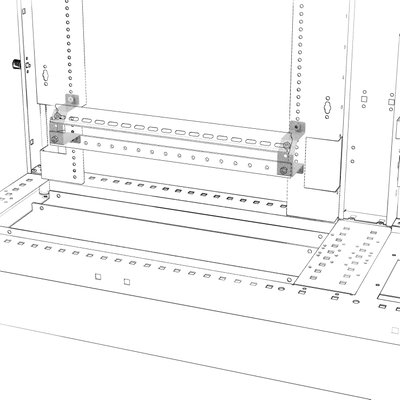 PAR DE SOPORTES PARA REGLETA HORIZONTAL Y BARRA DE TIERRA - QDX