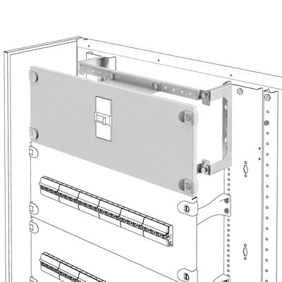 KIT DE INSTALACIÓN PARA MCCB EN PLACA - HORIZONTAL - VERSIÓN FIJA - MANETA ROTATIVA DIRECTA - MSX/M 160c - 600x200Â MM