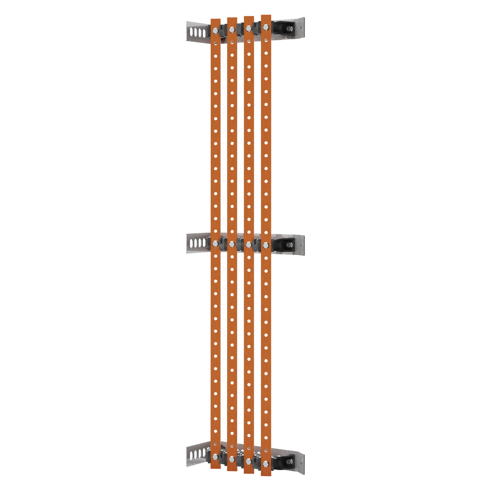 PAR DE SOPORTES DE BARRAS - PARA BARRAS PLANAS 25x4-30x5 - 250-400Â A - PARA ESTRUCTURAS D=200 - COMPARTIMENTO EXTERNO - PARA QDX 630L/H