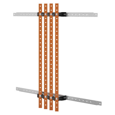 PAR DE SOPORTES DE BARRAS - PARA BARRAS PLANAS 25x4-30x5 - 250-400Â A - PARA ESTRUCTURAS D=300 - ESTRUCTURAS L=850 - PARA QDX 630L