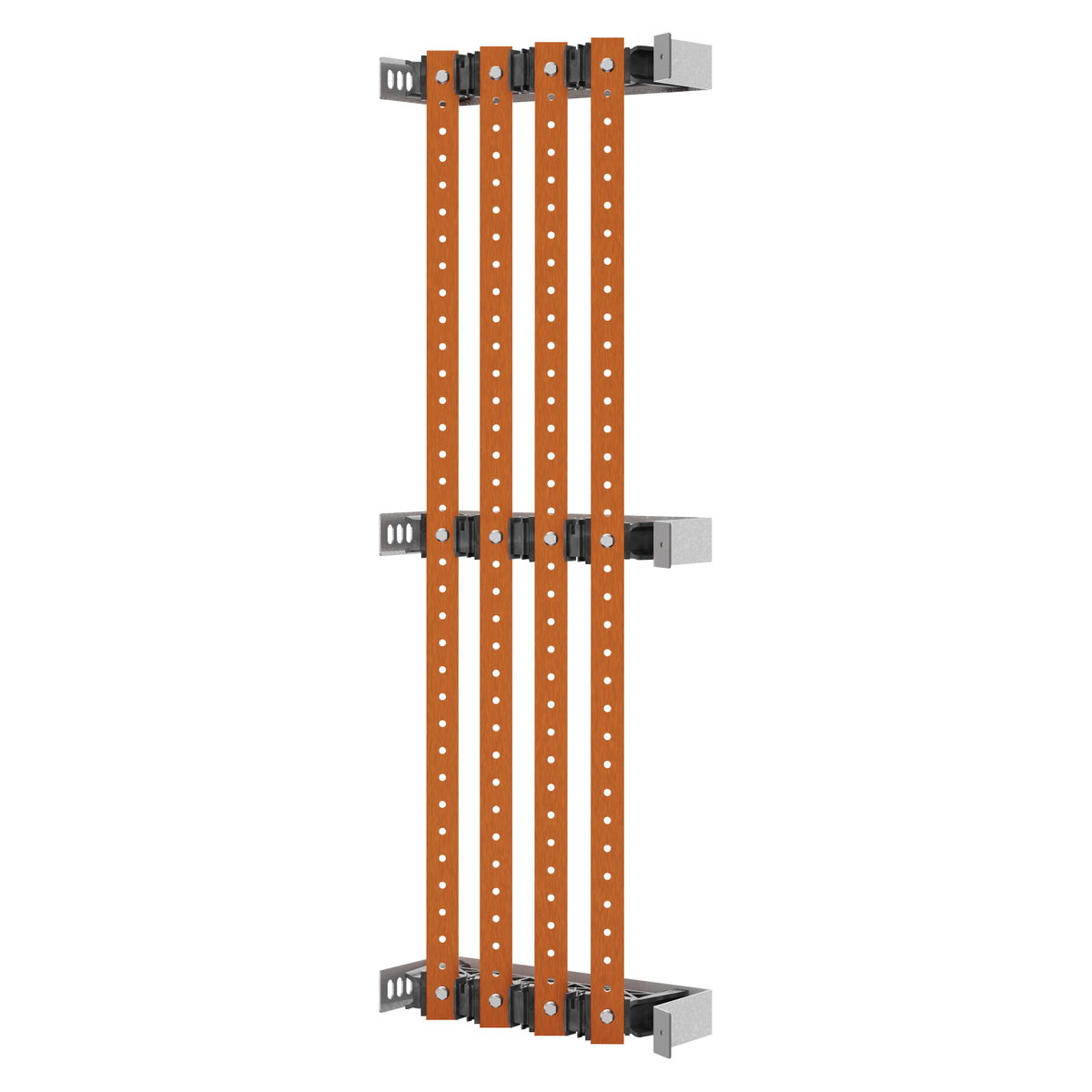 PAR DE SOPORTES DE BARRAS - PARA BARRAS PLANAS 30x10 - 630Â A - PARA ESTRUCTURAS D=300 - COMPARTIMENTO EXTERNO - PARA QDX 630L