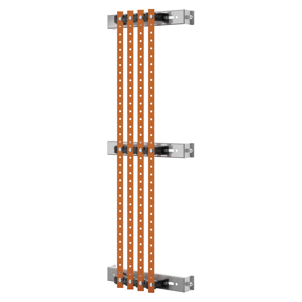 PAR DE SOPORTES DE BARRAS - PARA BARRAS PLANAS 20x5-30x5 - 250-400Â A - PARA ESTRUCTURAS D=250-400 - COMPARTIMENTO EXTERNO - PARA QDX 630H