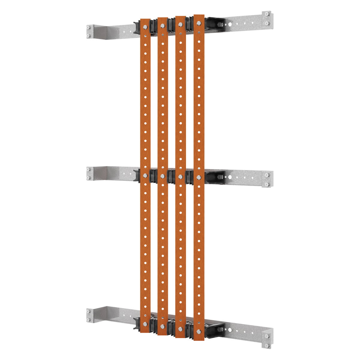 PAR DE SOPORTES DE BARRAS - PARA BARRAS PLANAS 30x10 - 630Â A - PARA ESTRUCTURAS D=400 - ESTRUCTURAS L=850 - PARA QDX 630H