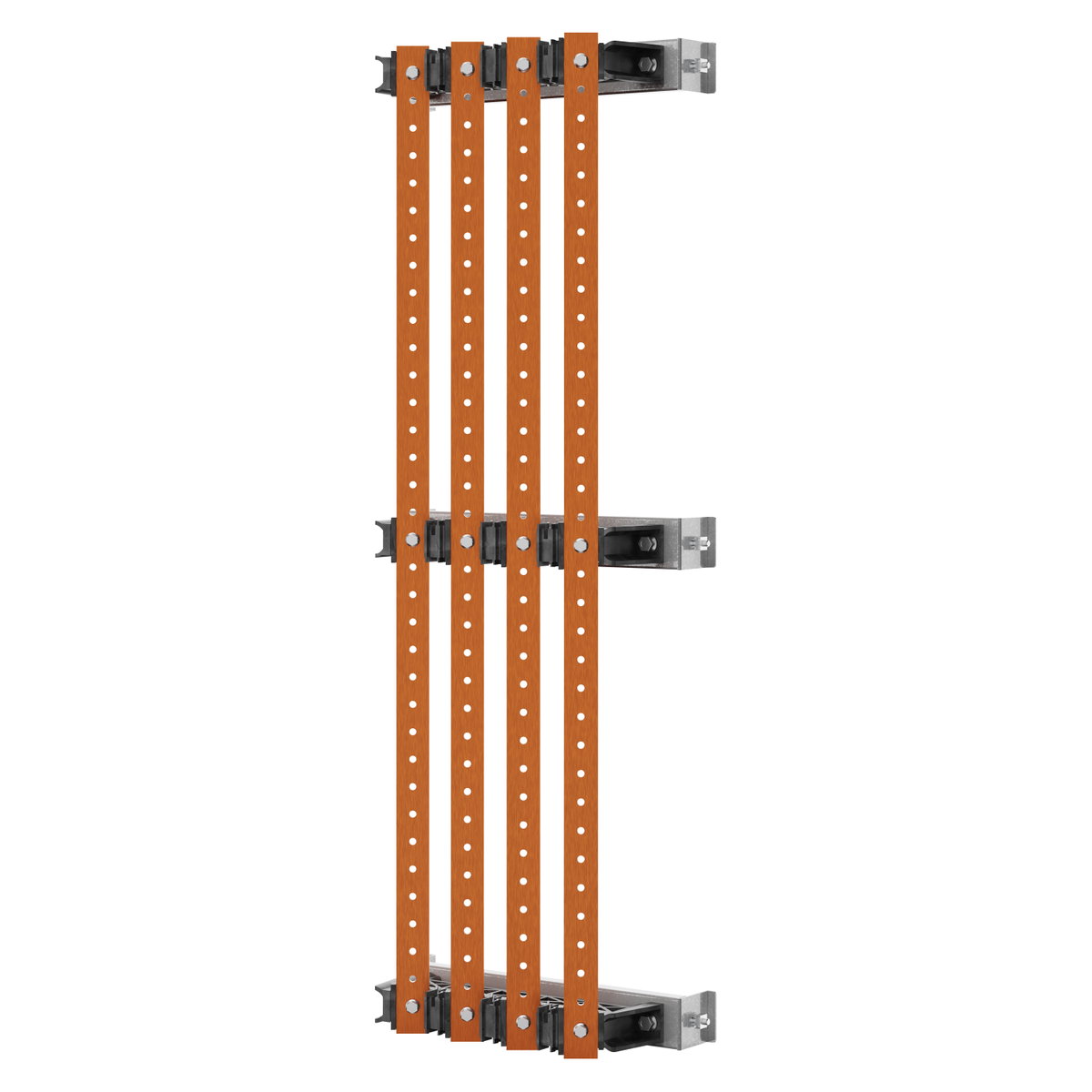 PAR DE SOPORTES DE BARRAS - PARA BARRAS PLANAS 30x10 - 630Â A - PARA ESTRUCTURAS D=400 - COMPARTIMENTO EXTERNO - PARA QDX 630H