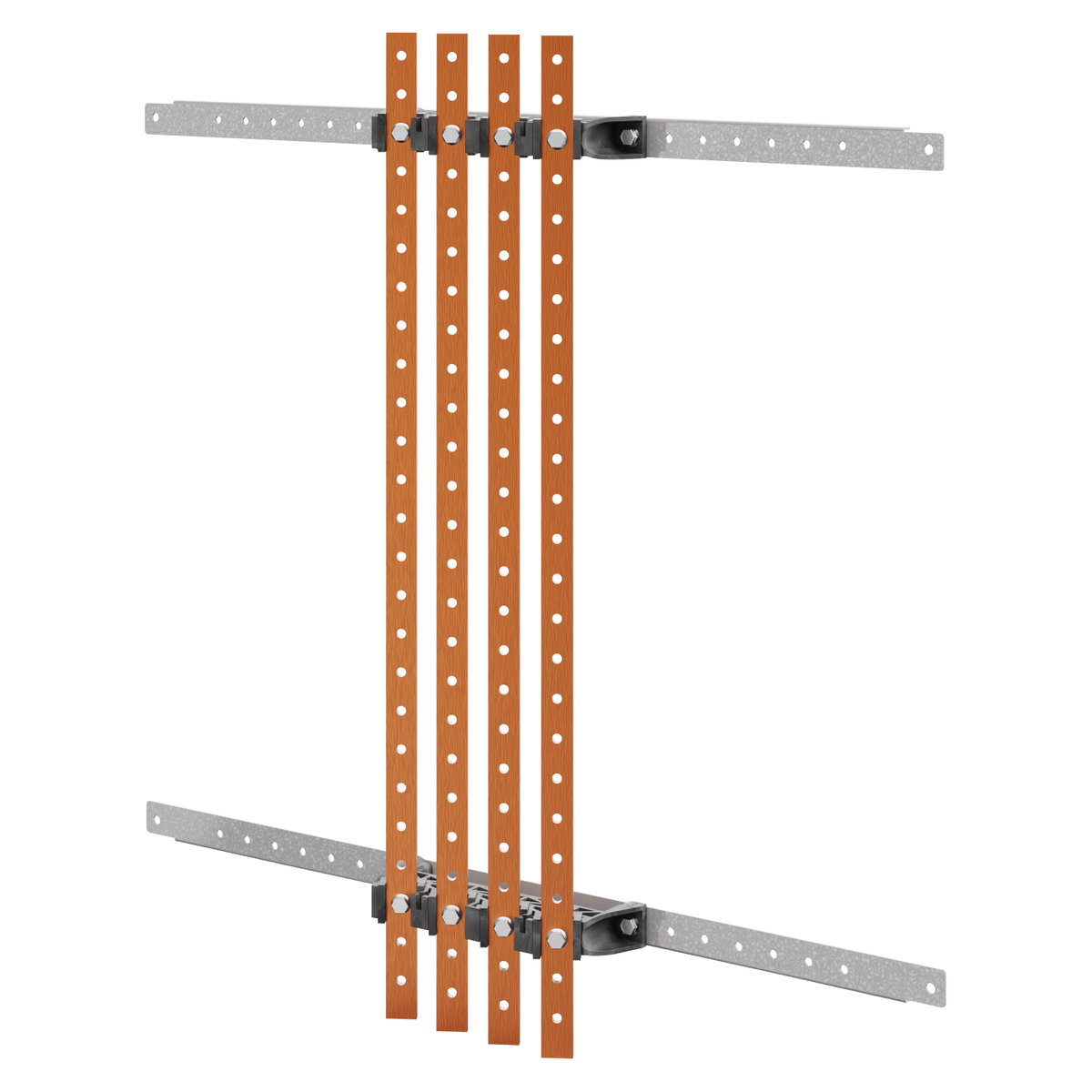 PAR DE SOPORTES DE BARRAS - PARA BARRAS PLANAS 20x5-30x5 - 250-400Â A - PARA ESTRUCTURAS 800 - COMPARTIMENTO LATERAL EXTERNO - PARA QDX 1600H