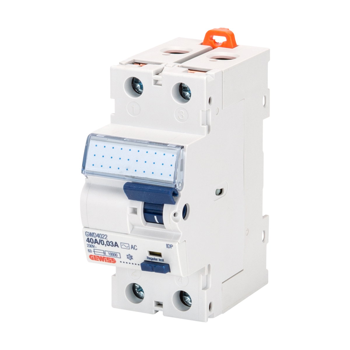 INTERRUPTOR DIFERENCIAL PURO - IDP - 2P 40A CLASE AC ISTANTÁNEO Idn=0,1A - 2 MÓDULOS
