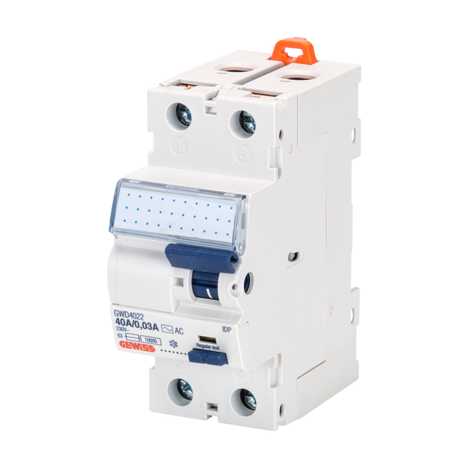 INTERRUPTOR DIFERENCIAL PURO - IDP - 2P 63A CLASE A[IR] INMUNIDAD REFORZADA Idn=0,03A - 2 MÓDULOS