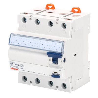 INTERRUPTOR DIFERENCIAL PURO - IDP - 4P 25A CLASE A[IR] INMUNIDAD REFORZADA Idn=0,3A - 4 MÓDULOS