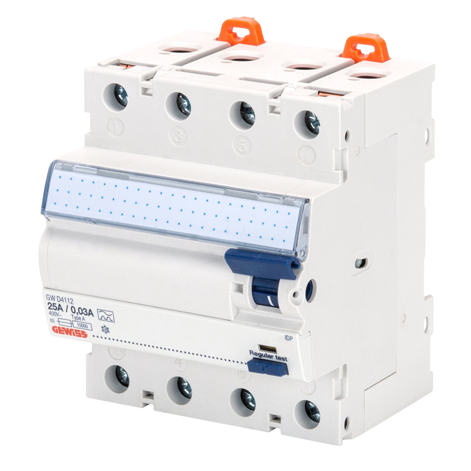 INTERRUPTOR DIFERENCIAL PURO - IDP - 4P 40A CLASE A[S] SÉLECTIFS Idn=0,5A - 4 MÓDULOS