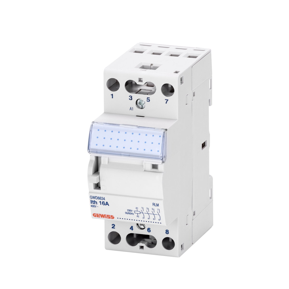 RELE' MONOESTABLE - 16A - 4 1NA - 12V ac - 2 MÓDULOS