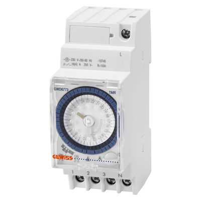 INTERRUPTOR HORARIO ANALOGICO DIARIO CON RESERVA - 2 MODULOS