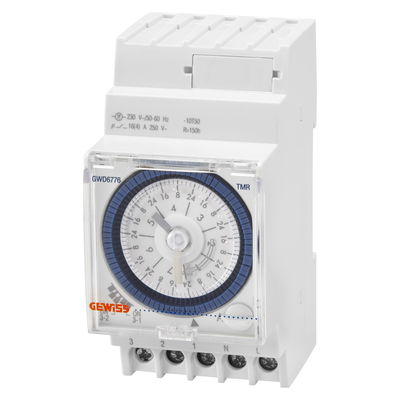 INTERRUPTOR HORARIO ANALOGICO SEMANAL CON RESERVA - 2,5 MODULOS