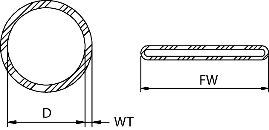 Tubo termorretrátil 2: 1 - Autoextinguível, 101,6/50,8 mm, azul, 2m – Imagem 3 de 4