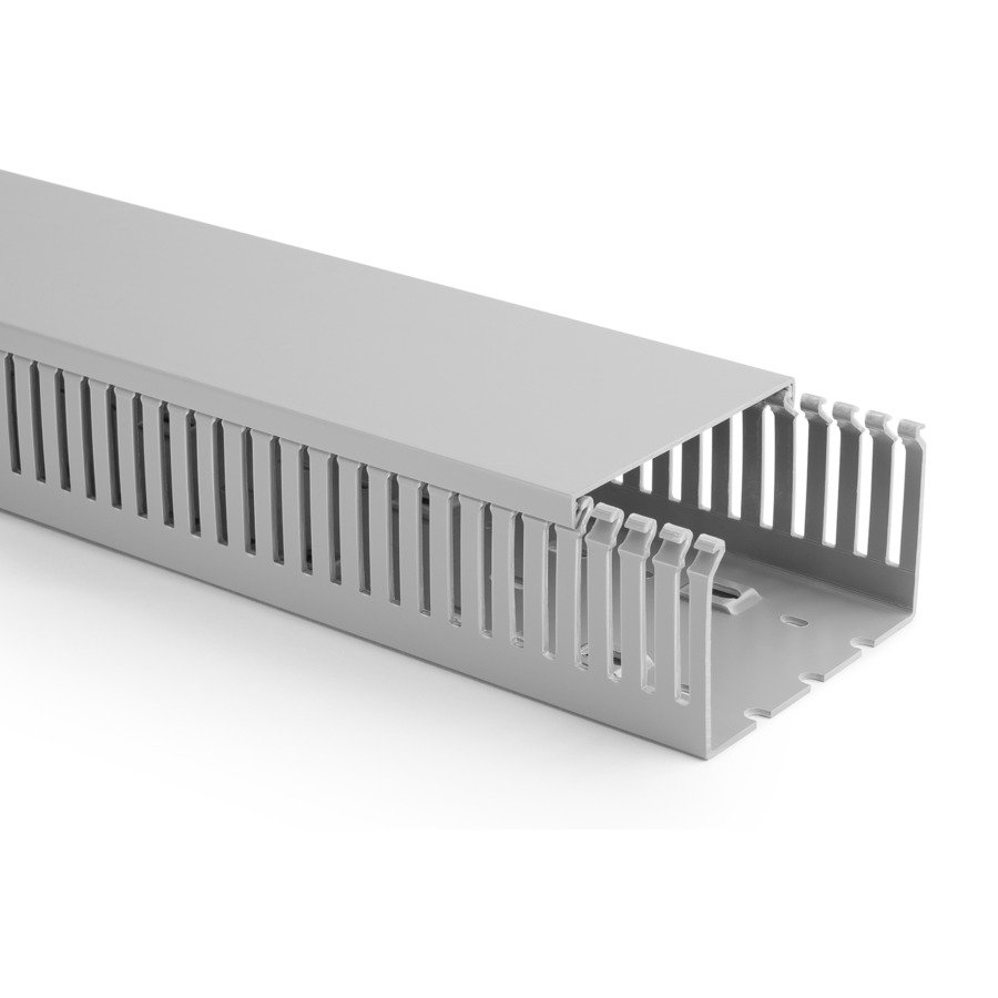 Calhas HelaDuct, 40x40 mm, 2000 mm, PVC, cinzento