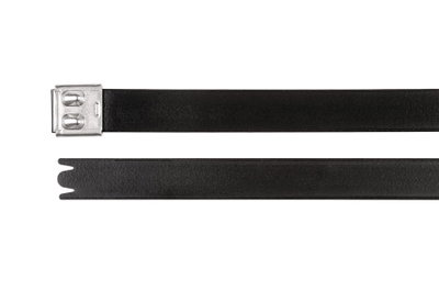 Abraçadeiras de fecho por Bola Totalmente Revestida, 521x12,3 mm preto