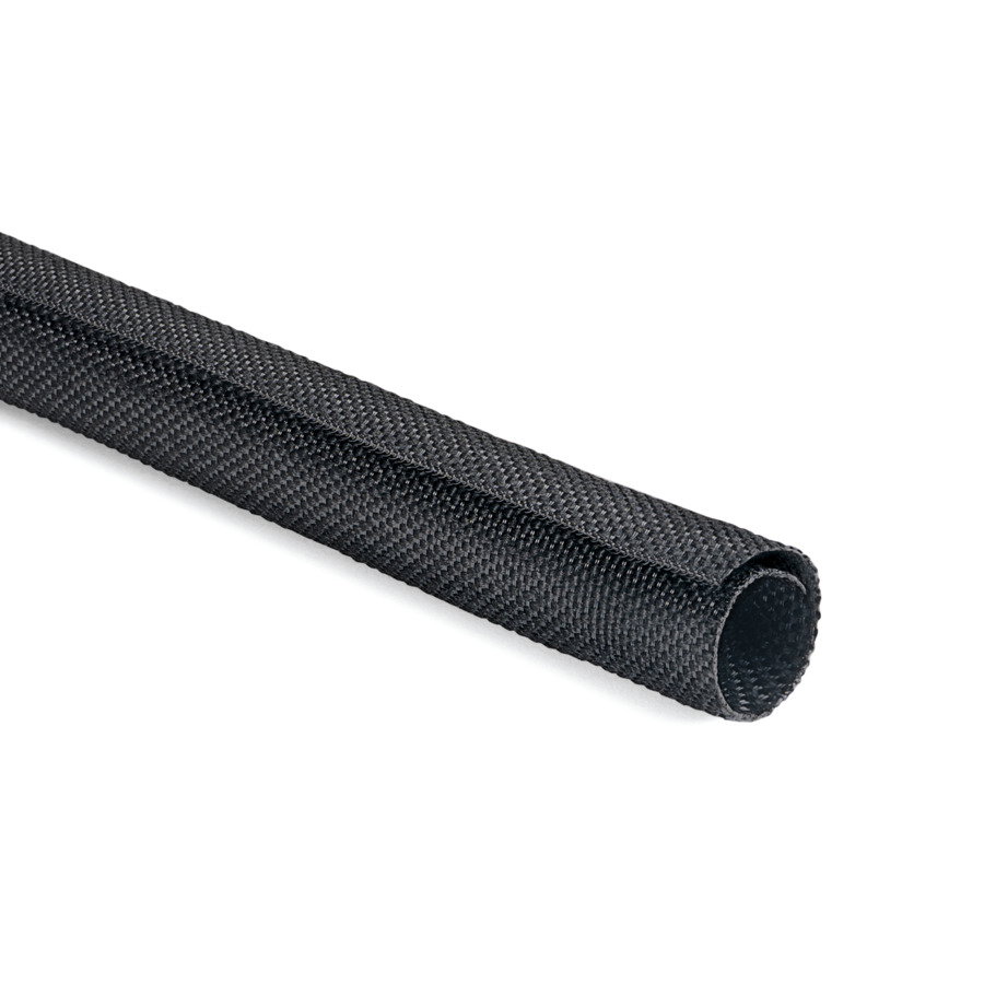 Mangas de poliéster com fecho automático, 32-38 mm, PET, 15m, preto