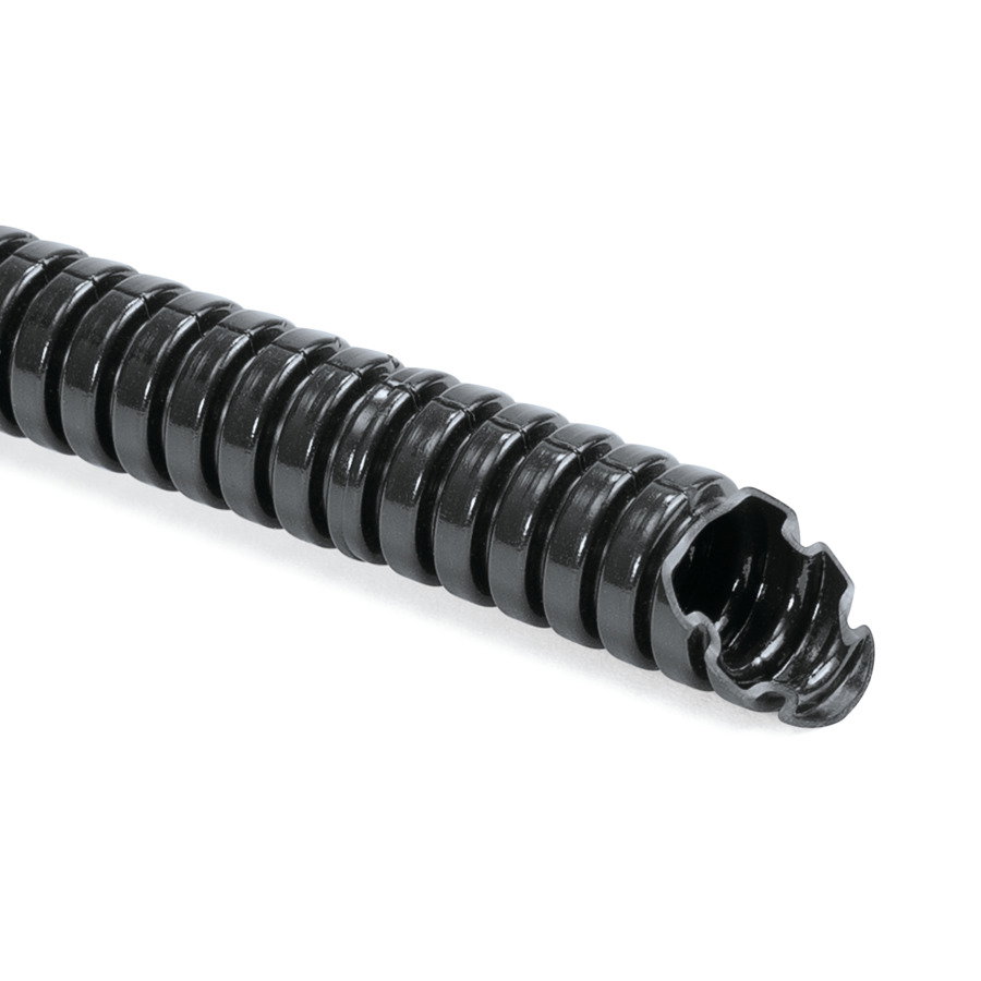Tubo flexível corrugado de parede fina, PA6 ø16 mm, 50 m, cinzento