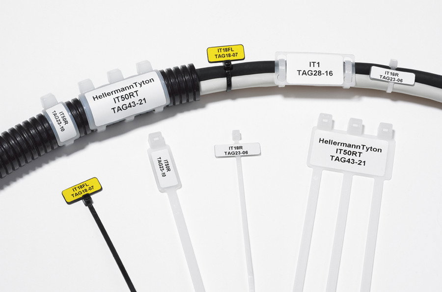 Placas para marcação de feixes de cabos, 44x19 mm, transparente – Imagem 2 de 3