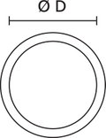 Fita espiral detectável, 30 m, azul, ø 9mm