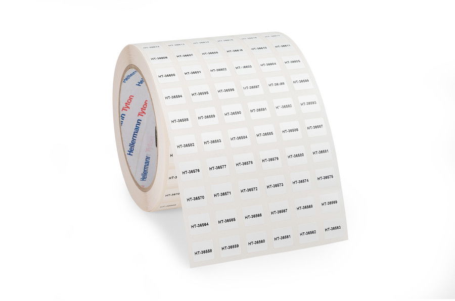 Etiqueta de identificação ativos, termo transferência, Material 1206, 40,64 x 22,86 mm, branco – Imagem 2 de 4