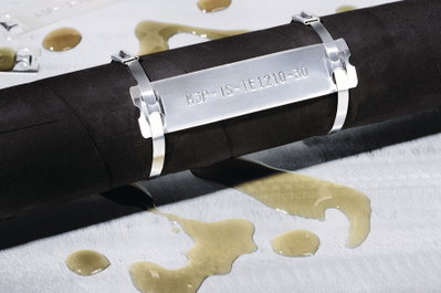 Marcadores M-BOSS Compact, Aço inox tipo SS316 (SS316), 20 x 45 mm, 3x8 caracteres