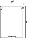 Calhas HelaDuct, 60x80 mm, 2000 mm, PVC, cinzento