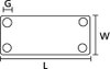 Placas para marcação de feixes de cabos, 44x19 mm, transparente