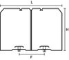 Retentores de cabo HelaDuct HTWD-BWR, 80x80 mm, PC/ABS, preto