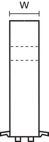Retentores de cabo HelaDuct HTWD-BWR, 80x80 mm, PC/ABS, preto
