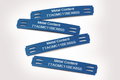 TIPTAG MC - Etiquetas de identificação detetáveis, transferência térmica, 11 x 65 mm, azul