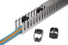 Retentores de cabo HelaDuct HTWD-BWR, 80x80 mm, PC/ABS, preto