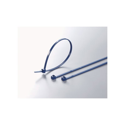 Abraçadeiras da série MCT, detectáveis para a indústria alimentar, reutilizáveis, 250 x 4,6 mm, azul