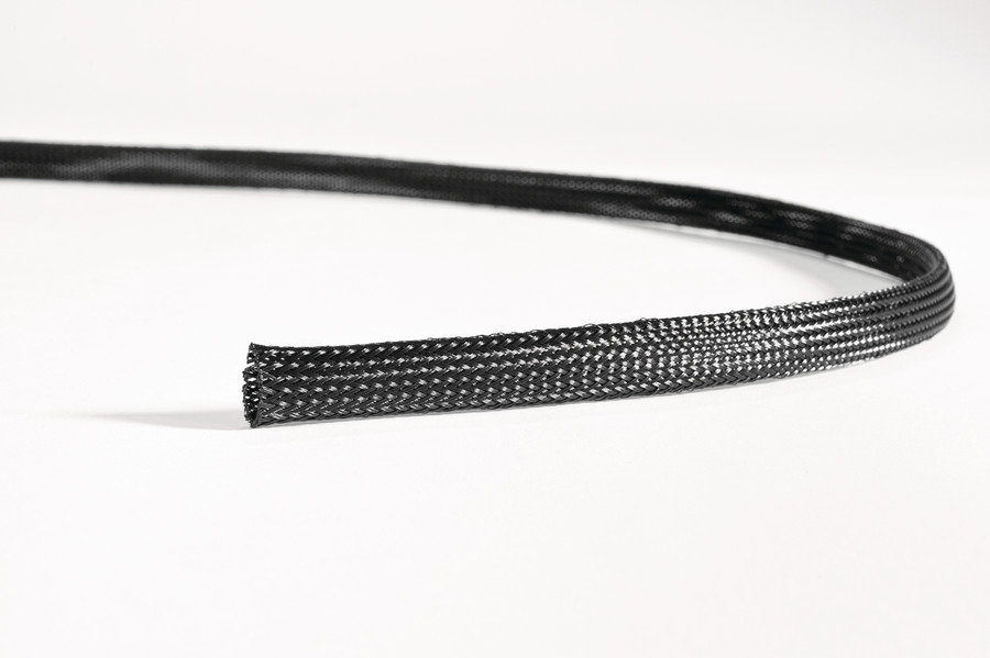 Manga trançada de Poliéster, 10 mm, preto – Imagem 2 de 4