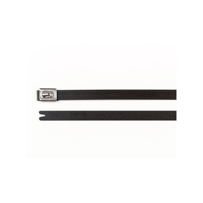 Abraçadeiras de fecho por Bola Totalmente Revestida, 201x7,9 mm preto