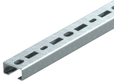 Perfil perfurado, rasgo 17mm 2000x35x18 Aço Galvanizado por imersão a quente após maquinação