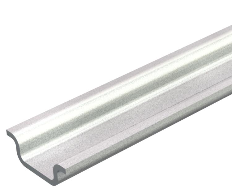 Calha DIN não perfurada 2000x15x5 Aço eletrogalvanizado, passivado transparente