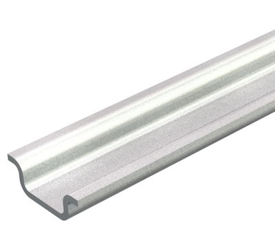 Calha DIN não perfurada 2000x15x5 Aço eletrogalvanizado, passivado transparente