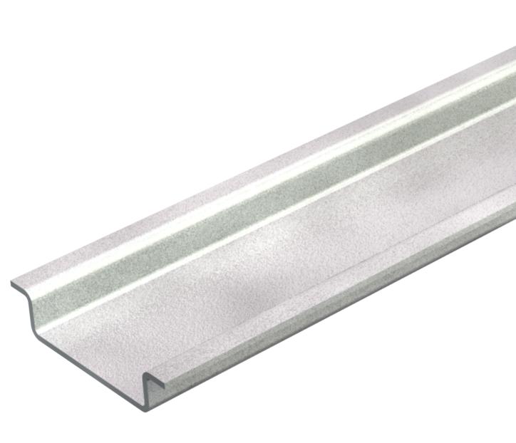Calha DIN não perfurada 2000x35x7,5 Aço galvanizado pelo método Sendzimir
