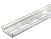 Calha DIN perfurada 2000x35x7,5 Aço eletrogalvanizado, passivado transparente