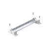 Top hat rail with support and screws 156x35x7,5
