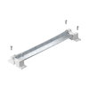 Top hat rail with support and screws 206x35x7,5