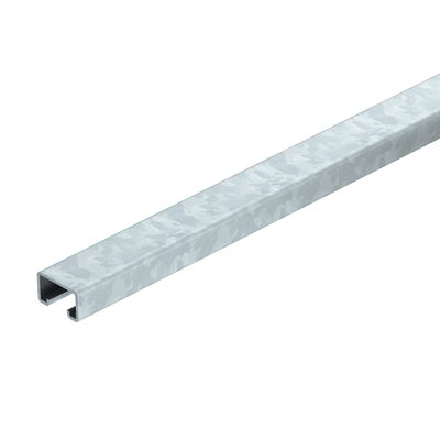 Perfil não perfurado, rasgo 22mm 2000x50x30 Aço Galvanizado por imersão a quente após maquinação