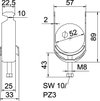 Abraçadeira BBS 2056 46-52mm Aço Galvanizado por imersão a quente após maquinação