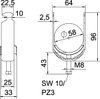 Abraçadeira BBS 2056 52-58mm Aço Galvanizado por imersão a quente após maquinação