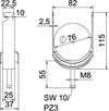 Abraçadeira BBS 2056 70-76mm Aço Galvanizado por imersão a quente após maquinação