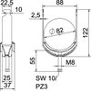 Abraçadeira BBS 2056 76-82mm Aço Galvanizado por imersão a quente após maquinação