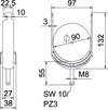 Abraçadeira BBS 2056 82-90mm Aço Galvanizado por imersão a quente após maquinação